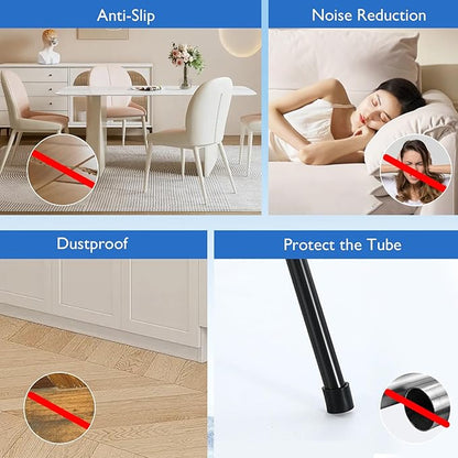 4 Pcs 1-11/16" Round Chair Leg Tips Caps, Silicone Rubber Furniture Leg Floor - Image 6