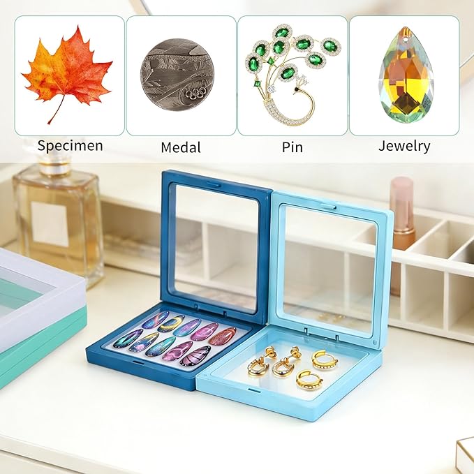 20 Pcs 3D Floating Display Case 4.3x4.3x0.8inch, Challenge Coin Display - Image 6