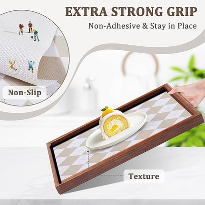 Beige Shelf Liner for Kitchen Cabinets 12" x 120" Non-Adhesive Non-Slip Drawer - Image 2