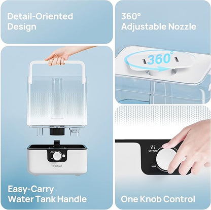 CHIVALZ 6L Humidifiers for Bedroom Large Room Home, Cool Mist Top Fill - Image 7