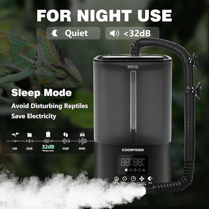 Coospider 5L Reptile Fogger Humidifier, Automatic Humidifiers - Image 2