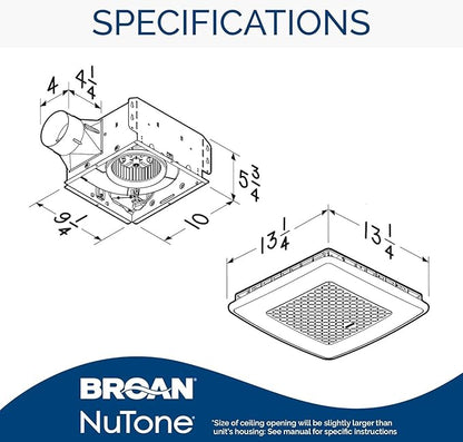 Broan-NuTone AER110RGBL ChromaComfort 110 CFM Ventilation Fan - Image 2