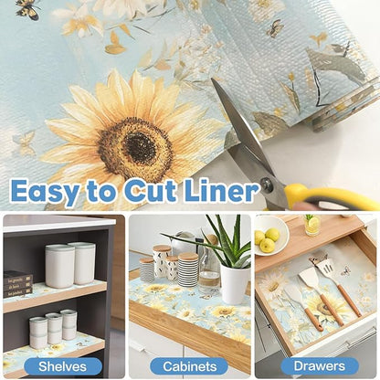 Shelf Liner for Kitchen Cabinets Non Adhesive Drawer Liner, Cabinet Liner for - Image 4