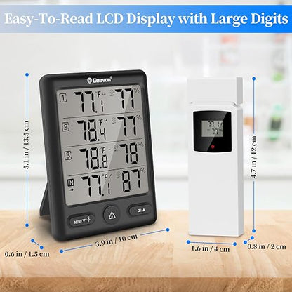 Geevon Indoor Outdoor Thermometer Wireless - Image 5