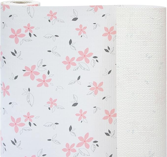 18" W x 96" L Floral Drawer and Shelf Liner by DwellAid