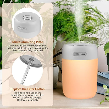 Portable Small Humidifier, 650ml Colorful Mini Humidifier - Image 8