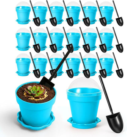 20 Pcs Nursery Pots with Humidity Dome, Cupcake Plant Nursery Pots with Bring A by Unknown