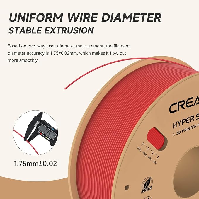 Official Creality Hyper PLA Filament 1.75mm, High Speed PLA 30-600mm/s Rapid 3D - Image 4