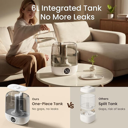 6L Self-Cleaning Humidifier for Large Room, CleanCare Warm & Cool Mist - Image 3