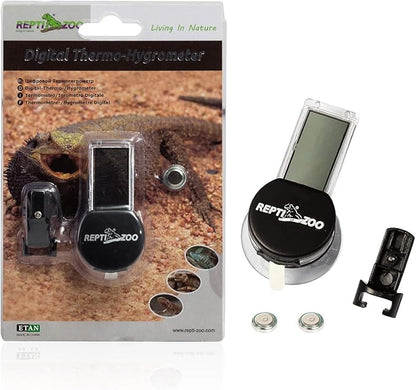 REPTI ZOO 2 Pack Reptile Terrarium Thermometer Hygrometer Digital Display Pet - Image 7