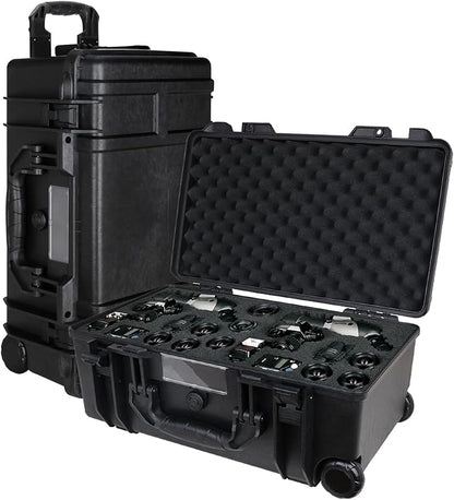 Camera Hard Case Dry Box With Foam & Stretchable Handle With Wheels | Gun Safe by Prothens