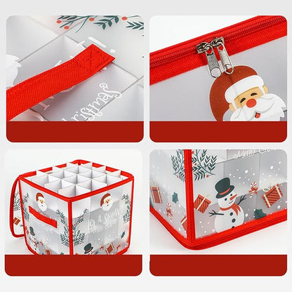 Ornament Boxes - Large Capacity Holiday Organizer, Removable Dividers, Portable - Image 7