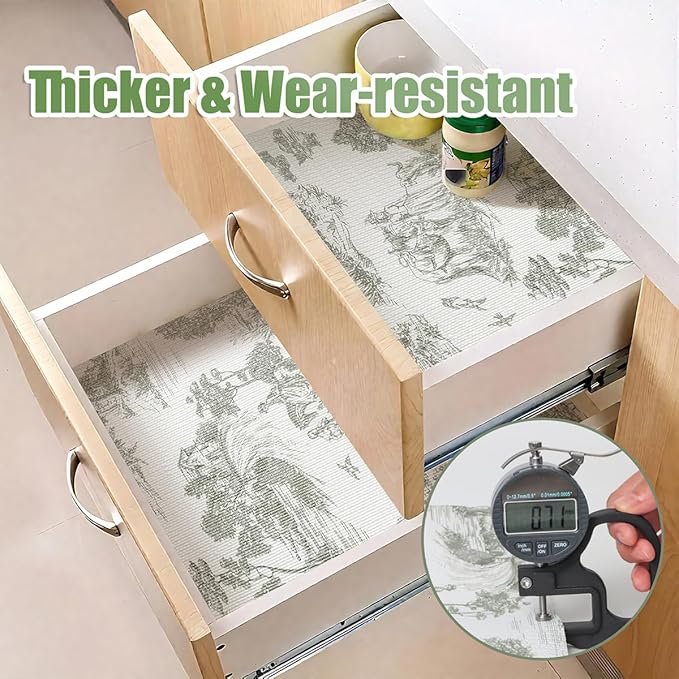 Tatyanna Shelf Liner for Kitchen Cabinets Non Adhesive Drawer Liner Non Slip - Image 4