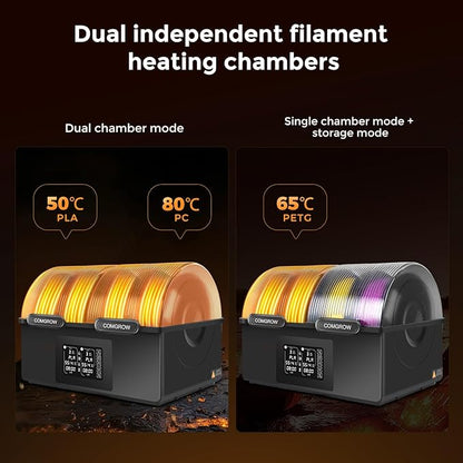 Comgrow Filament Dryer 4 Spools, SH03 Filament Storage Box, 200W PTC Heats Up - Image 3