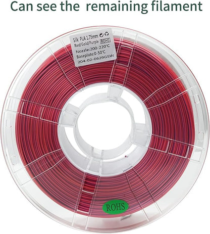 PLA 3D Printer Filament, Triple Color Silk PLA Filament, Dimensional Accuracy - Image 6