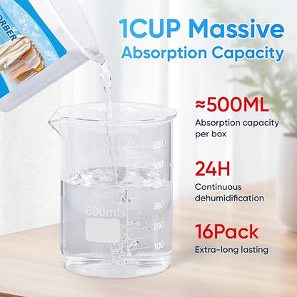 16 Pack Moisture Absorbers, 10.5 OZ Humidity Absorber Bucket, Moisture Absorbers - Image 5