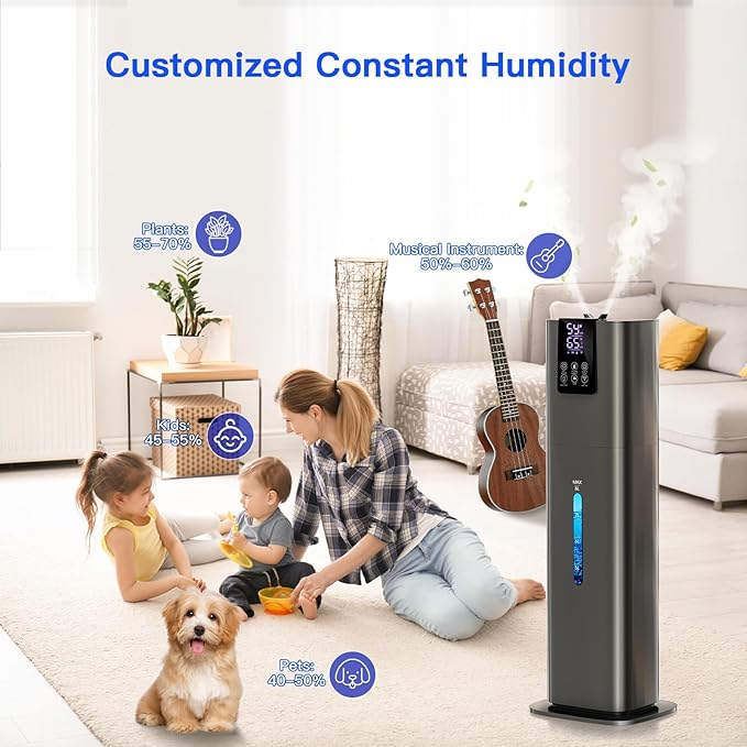 Smart Humidifiers Large Room Bedroom Home, 2.11Gal Quiet Top Fill Cool Mist - Image 9