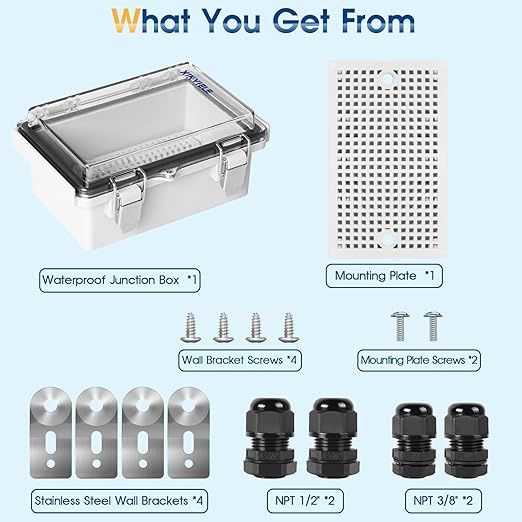 Waterproof Outdoor Project ABS Plastic Junction Box IP67 Weatherproof Dustproof - Image 7