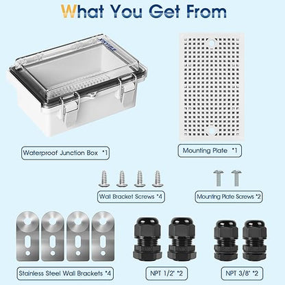 Waterproof Outdoor Project ABS Plastic Junction Box IP67 Weatherproof Dustproof - Image 7