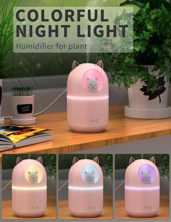Cool Mist Humidifier, 300ml Mini Humidifiers - Image 5