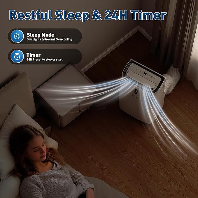 14, 000 BTU Portable Air Conditioners Cool Up to 700 Sq.Ft, Dehumidifier & Fan - Image 7