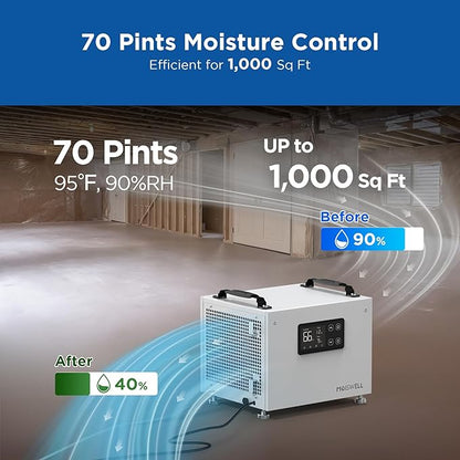70 Pints Commercial Dehumidifier - Image 3