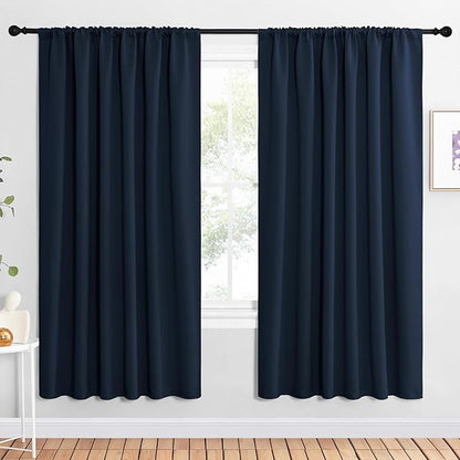 NICETOWN 2 Panels Blackout Curtains, Rod Pocket Window Curtains Room Darkning by NICETOWN