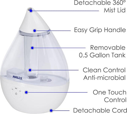 Crane x HALLS Droplet Ultrasonic Small Air Humidifiers - Image 2