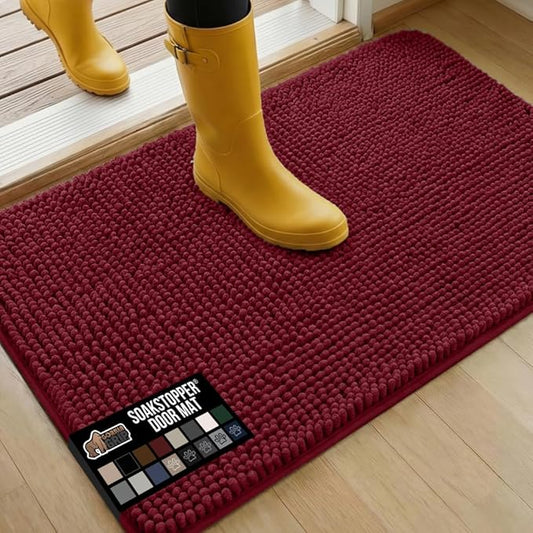 GORILLA GRIP SOAKSTOPPER Dog Door Mat, 36x24 Machine Washable Rug Absorbent by GorillaGrip