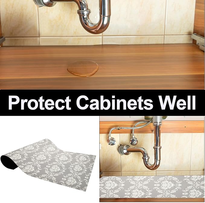 AiBOB Waterproof Under Sink Mat, Absorbent Quick Dry Sink Liners Protect - Image 4