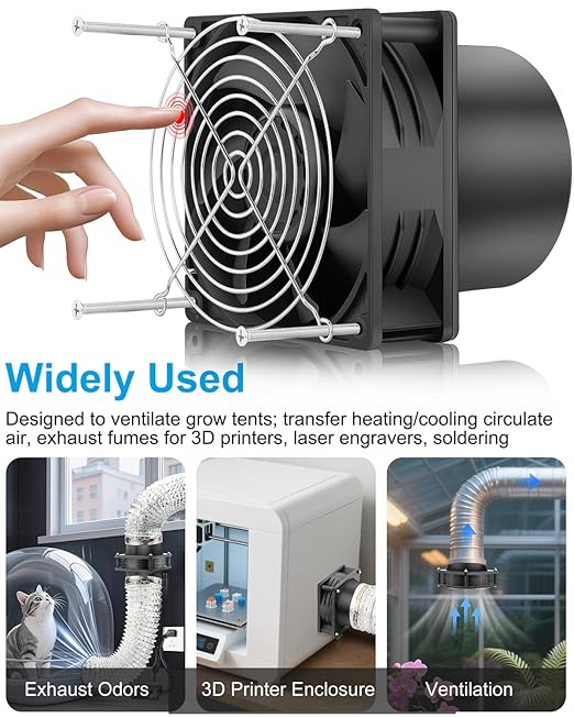 GDSTIME 120mm x 38mm 12V DC Axial Fan - Image 2