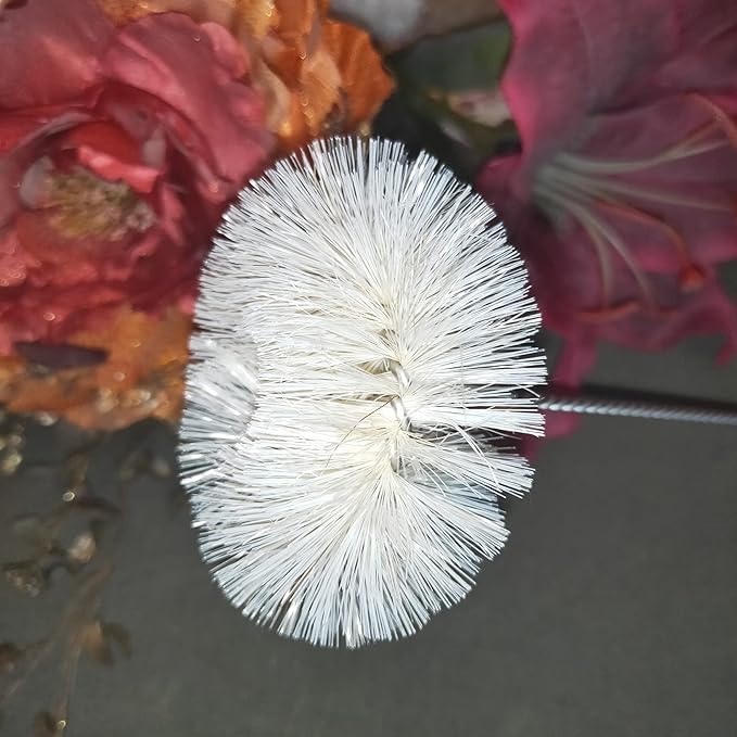 NewFerU Stainless Steel Soda Bottle Cleaning Brush in Natural Boar Bristle Wool - Image 4