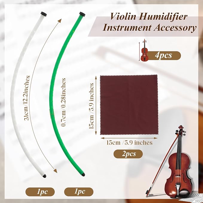 Kathfly 2 Pcs Violin Humidifier Instrument Accessory Violin Sound Hole F Hole - Image 2