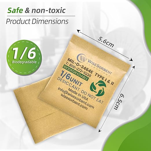6G x 60 Pack Kraft Clay Desiccants Packs, Food Safe Bentonite Clay Desiccant - Image 2