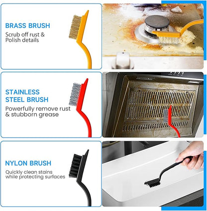 14Pcs Crevice Cleaning Brush Set, V Shape Grout Cleaner Brush - Image 5