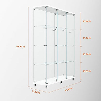 Yoluckea 4 Tiers Glass Display Cabinet Extra Large - Image 2