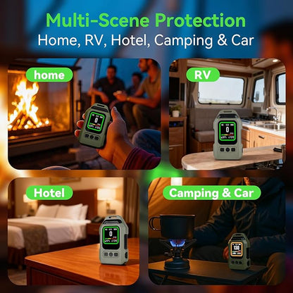 Portable 4-in-1 Carbon Monoxide Detector, Rechargeable Mini CO Alarm - Image 6