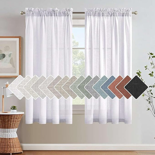 H.VERSAILTEX Light Filtering Linen Textured Curtains by HVERSAILTEX