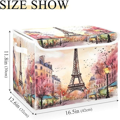 xigua Watercolor Paris Storage Bins - Image 3