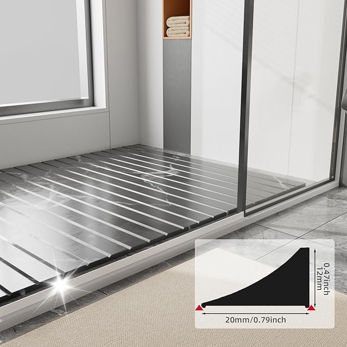 78 inch Shower Threshold Water Dam Barrier Water Stopper, Glass Shower Door - Image 2