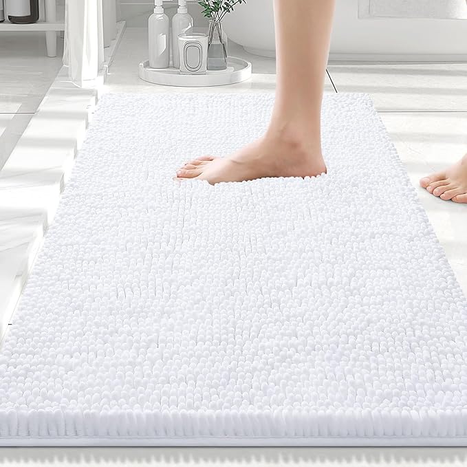 Smiry Luxury Chenille Bathroom Rugs 30x20, Extra Soft and Absorbent Shaggy Bath by Smiry
