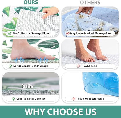 Square Shower Mat Non Slip: 32x32 Inch Extra Large Shower Mats - Image 7