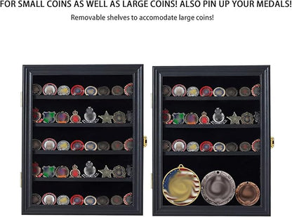Jinchuan Military Challenge Coin Display Case Lockable Cabinet Rack Holder - Image 4