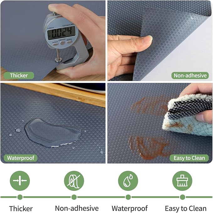 Shelf Liners 24 inch x 20 ft Kitchen Cabinets Liner Non-Stick Drawer Mats EVA - Image 2