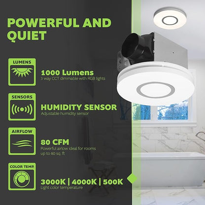 Homewerks 7141-80-RGB Bathroom Fan - Image 3
