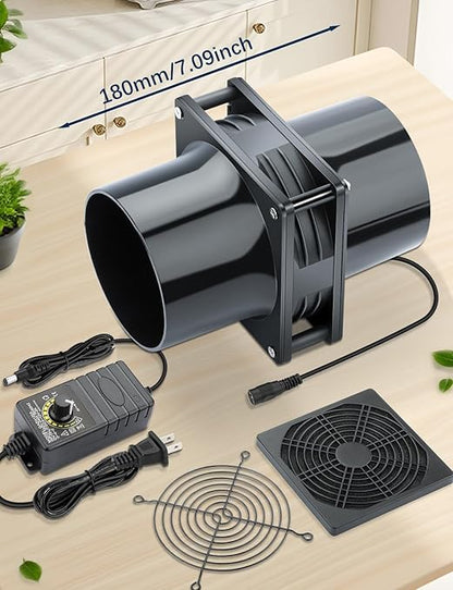 Wathai 120mm x 38mm 4 Inch Small Exhaust Fan 12V Duct Fan - Image 5