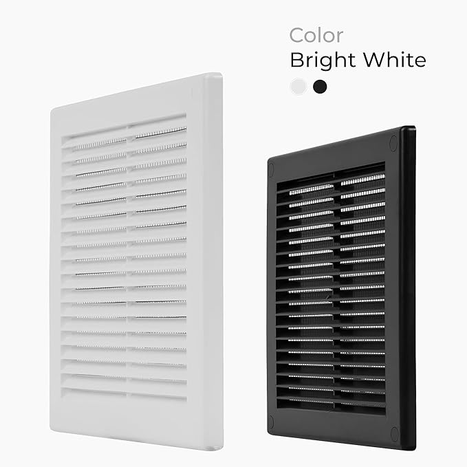 8" x 8" Square Air Vent Cover – White Plastic Vent Deflector - Image 2