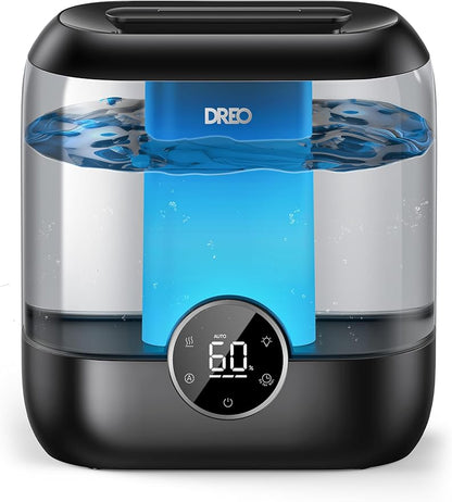 DREO 6L Top Fill Humidifiers for Bedroom, 60H Runtime, 28 dB Quiet Supersized by DREO