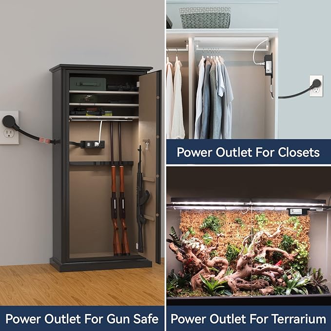 Gun Safe Accessory Electrical Power Outlet Kit, Hidden Outlet Gun Cabinet - Image 7