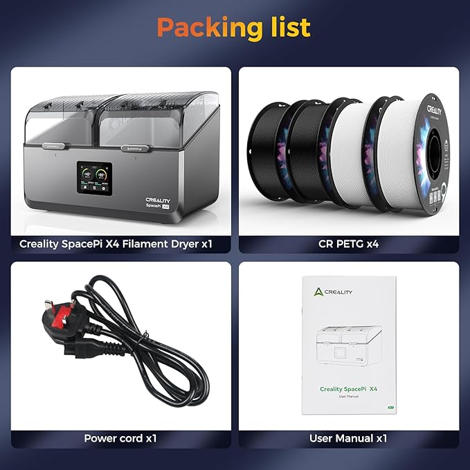 Creality Filament Dryer 4 Spools, Space Pi X4 Filament Storage Box: Dual - Image 8